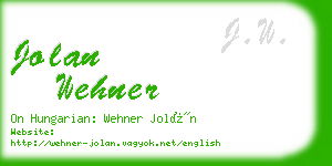 jolan wehner business card